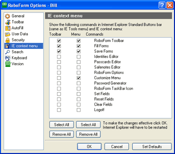 Customize Context Menu