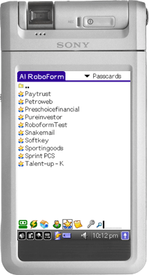 RoboForm para Palm