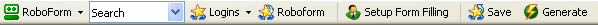 RoboForms verktygsfält