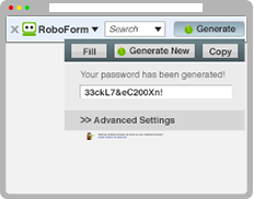 Roboform Generates Strong Passwords