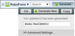 Access your passwords using RoboForm Everywhere.