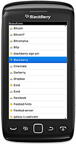 RoboForm for BlackBerry