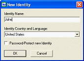 New Identity Name Dialog