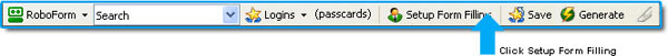 Click the 'Setup Form Filling' Button