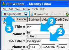 Enter your information you would like RoboForm to fill automatically