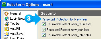 Active la protección por contraseña en los archivos nuevos
