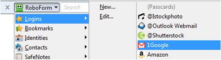 Select a login to use it