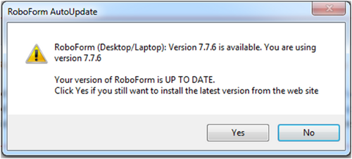 RoboForm up-to date