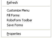 Web Page Context Menu