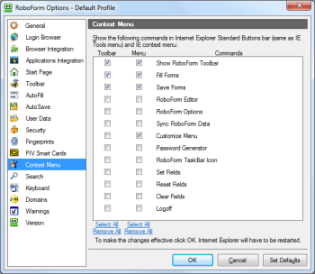 Customize Context Menu