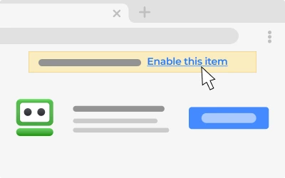 Enable Chrome Extension.