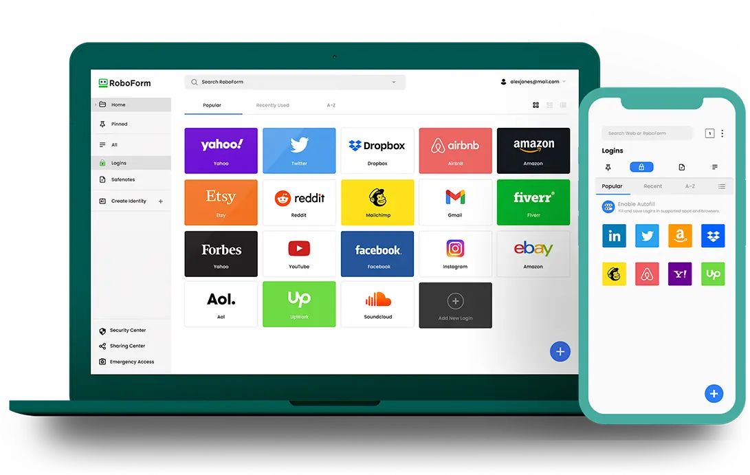 RoboForm Password Manager Interface
