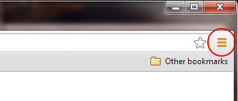 How to open the chrome menu.