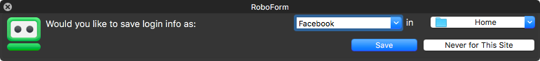 RoboForm Saving