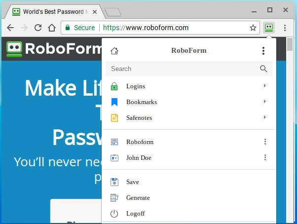 roboform for chrome troubleshooting