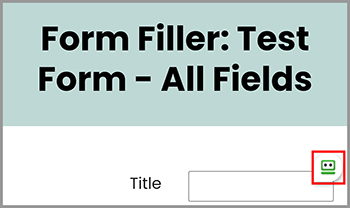 The RoboForm autofill icon next to a field.