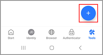 The New Emergency Contact button on the Emergency Access page Android.
