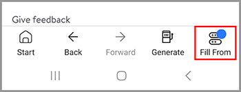 The Fill From button in the RoboForm browser.