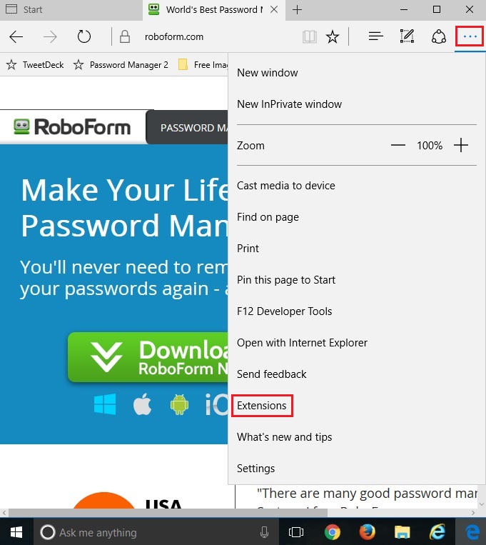 roboform and microsoft edge roboform and microsoft edge
