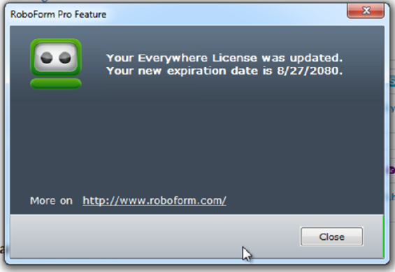 Roboform Activation Problem Roboform Activation Problem